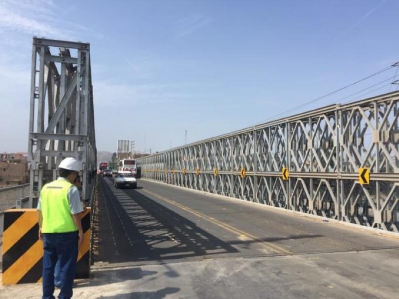 Single Lane ZB200 Bailey Bridge Steel Truss Structures