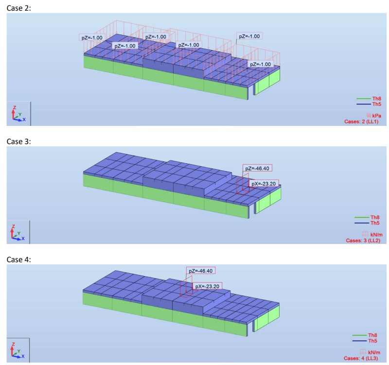 Finite Element Modelisation cover structure FEM software Robot Structural Analysis 2023 gang way cases