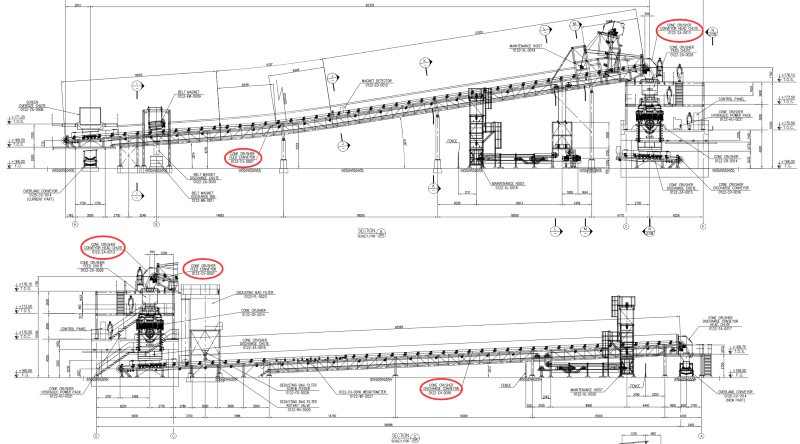 Crusher Feed&Discharge Conveyor Steel Structures for Gold Mines:Cone Discharge Conveyor