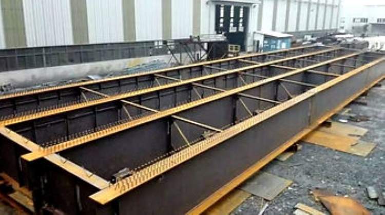 Oro Bridge Girder Frame works Unders trial assembly in workshop before painting 