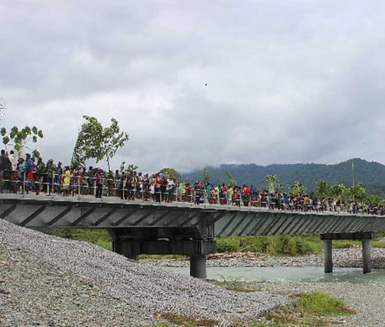 Oro Bridge Girder Frame works: Oro Bridge Opening ceremony in Papua New Guinea 