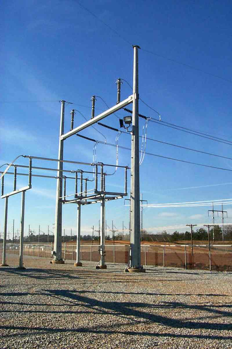 Electrical Steel Substation Structures in Steel Works: H-Frame Dead End Substation Steel Structures 