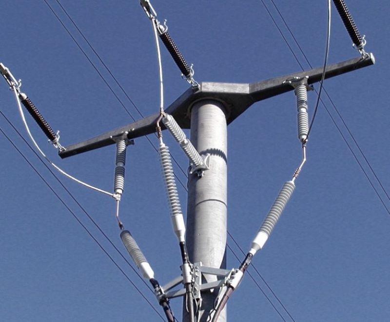 Swiss transition tower with dry type terminations