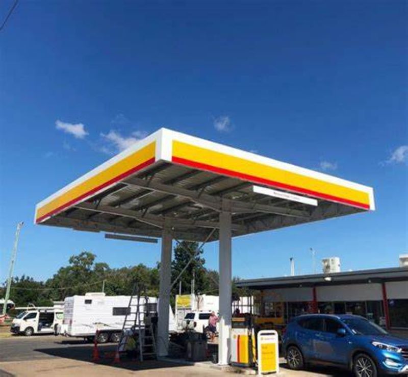 Features and Types of Gas Station Canopy Metal Building-Cantilevered Canopies