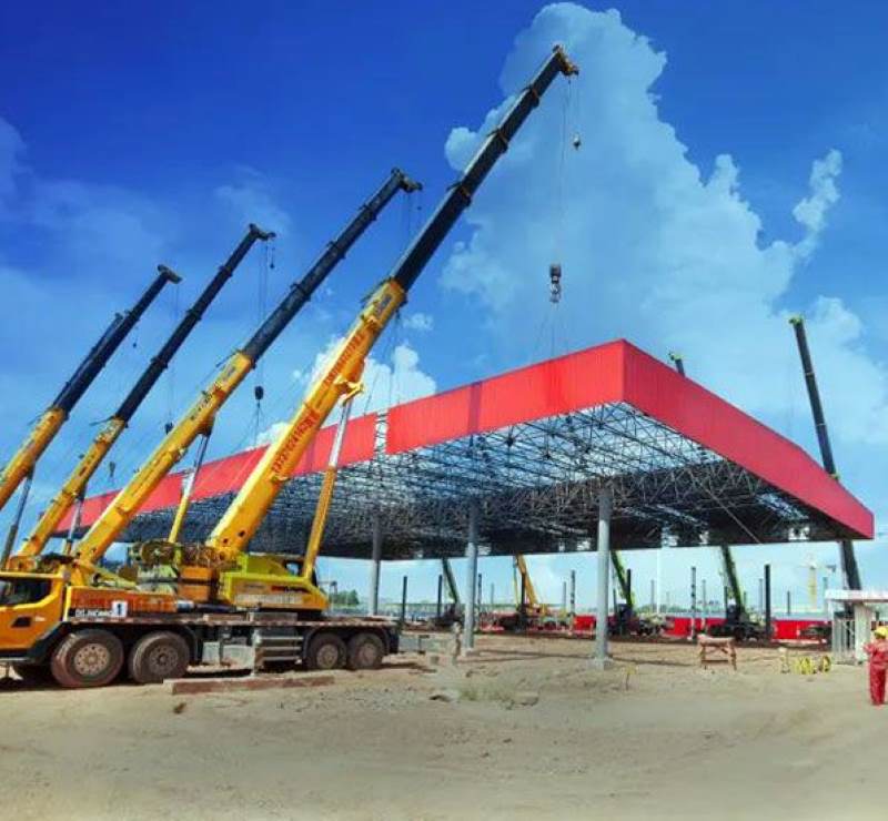 Prefabricated Gas Station Steel Structure Canopy Buildings | ZHM,China Manufacturer Factory Supplier