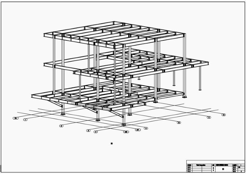 3 Floor Steel Family House Building USA:Building 3D Isometric View