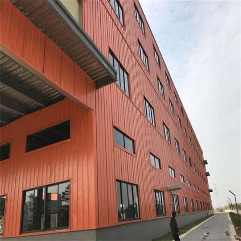 Prefabricated Multiple Storey Steel Structure Buildings For Workshop: Details of Canopies and Corridors For Trucking Area Entrance 