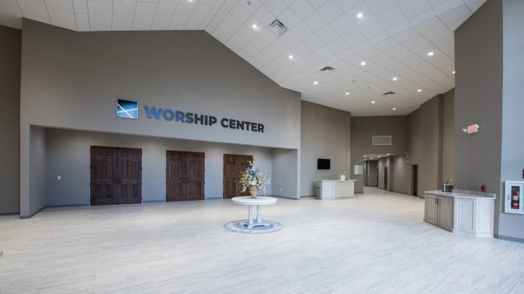 Congregation Worship Center Building | Steel Baptist Church: Internal Hall 