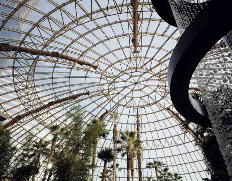 Atriums Single Layer Dome with Lightweight Trussing Structure  | Architecturally Exposed Steel