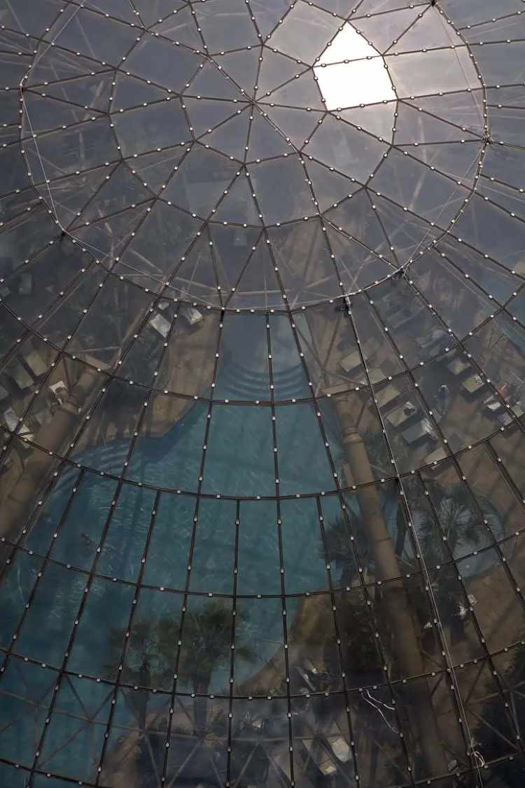 Atriums Single Layer Dome with Lightweight Trussing Structure | Architecturally Exposed Steel 