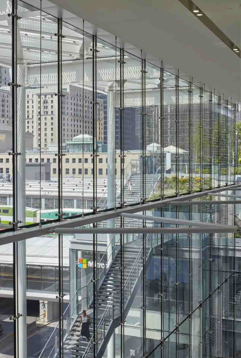 Glass and Steel Atrium Walls with Steel Bow Trusses | Architecturally Exposed Steel