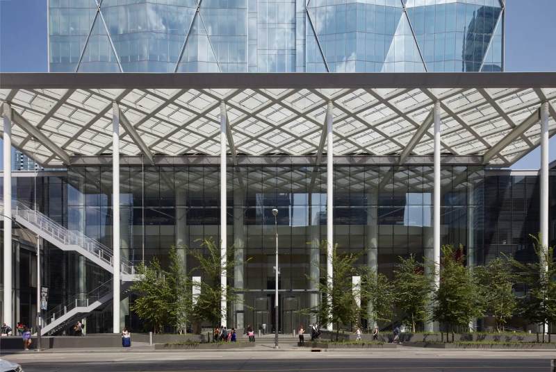 Glass and Steel Atrium Walls with Steel Bow Trusses | Architecturally Exposed Steel