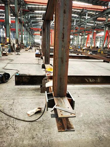 Fabrication of the column and beam frameworks