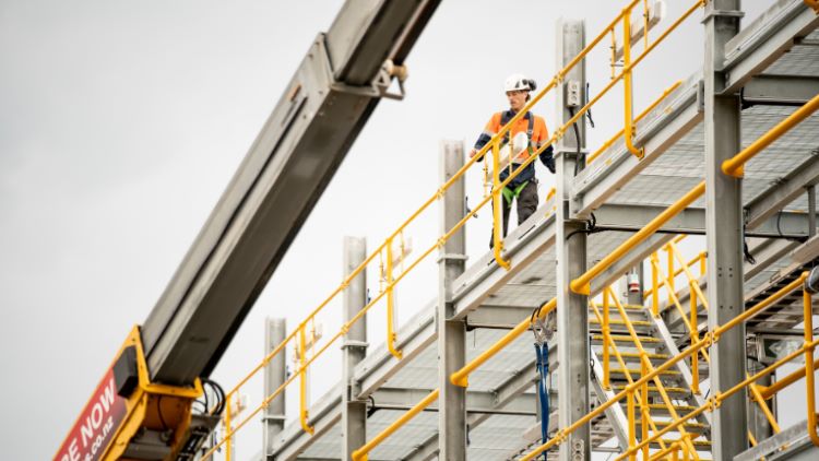 New Zealand Reefer Tower Rack Gantries Steel Structures: Reefer Tower Under erection