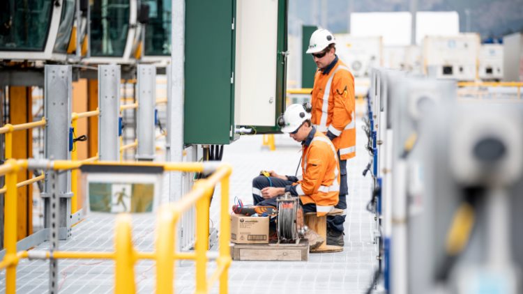 New Zealand Reefer Tower Rack Gantries Steel Structures: Electrical Parts Installation On-going
