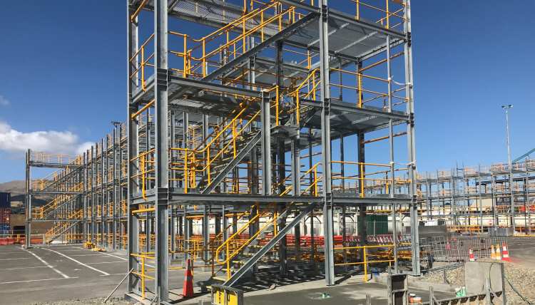 New Zealand Reefer Tower Rack Gantries Steel Structures: Reefer Rack Tower Construction Finished and Under Operation and Commisssioning