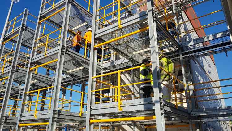 New Zealand Reefer Tower Rack Gantries Steel Structures: Reefer Rack Tower Construction Finished and Under Operation and Commisssioning