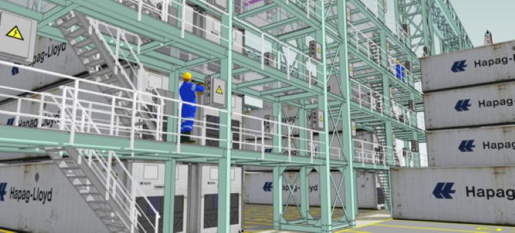 Reefer Stack Rack Gantry Production and Construction_2_gangway_Stair_reeferstack_Tunnel_connection