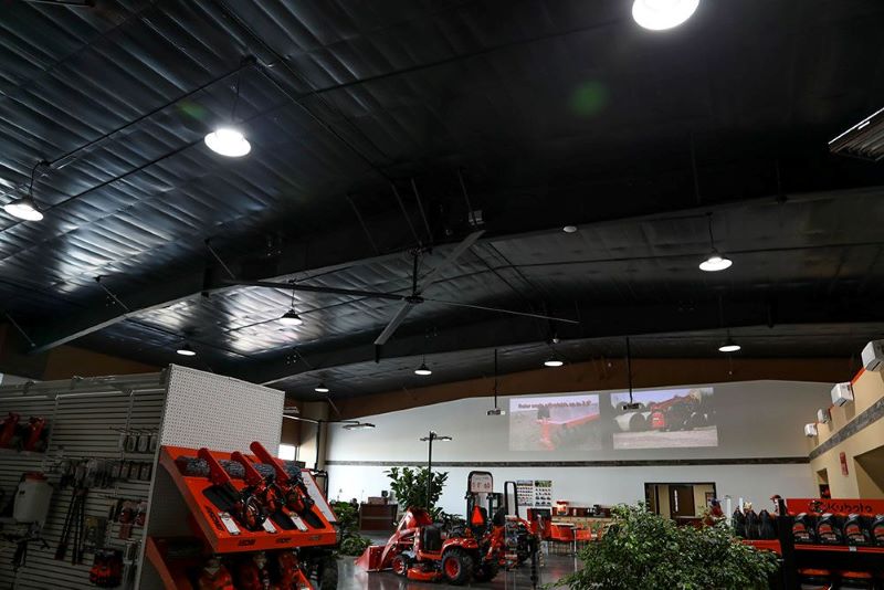 Commercial Dealership Steel Building For Tractors and Heavy Farm Equipment: Building Internal View