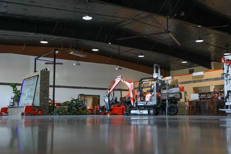 Commercial Dealership Steel Building For Tractors and Heavy Farm Equipment: Building Internal View