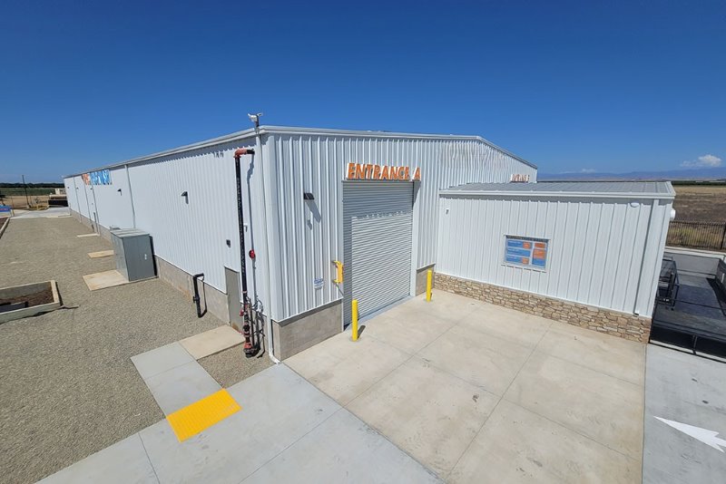 Prefabricated Steel Truck Washing Buildings | Wash Shop:Front Side View