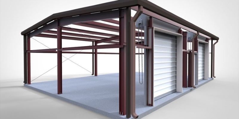 Metal building framed openings for doors
