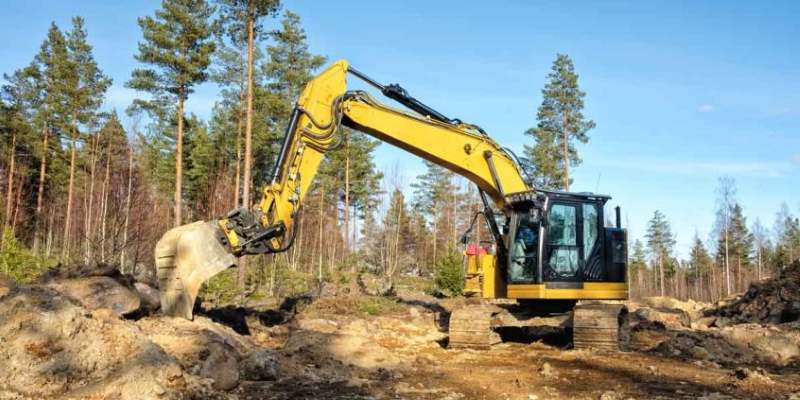 Site preparation for a garage building project