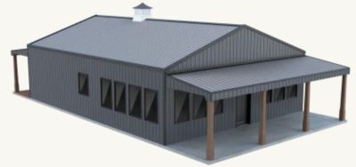 30x40 metal home with 2 bedrooms and attached carport