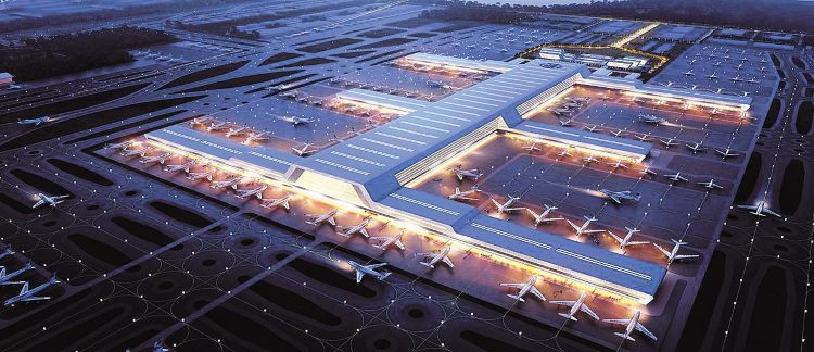 Hubei_Ezhou_Huahu_Civil_Airport_Transfer_Center_Project-Main_Terminal_Steel_Structure_1_3D_Perspective