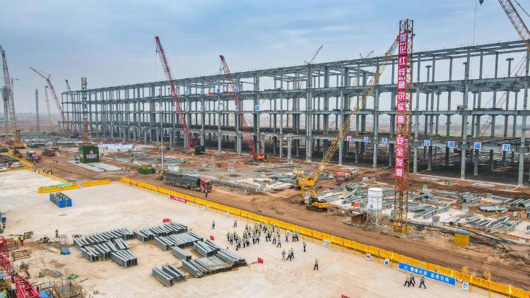 Hubei_Ezhou_Huahu_Civil_Airport_Transfer_Center_Project-Main_Terminal_Steel_Structure_4_Front_Elevation_Terminal