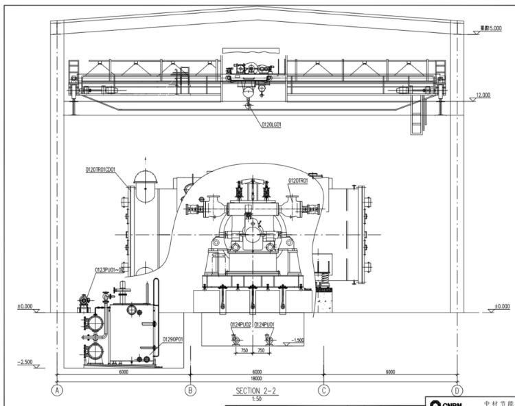 STG_Steam_Tubine_House_Generator_Building_Waste_Heat_Recovery_Power_Plant_Ghana_06_2x22MW_Section_View